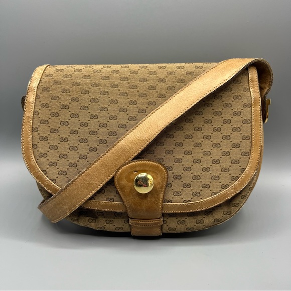 Gucci Handbags - Vintage Gucci Monogram Saddle Bag